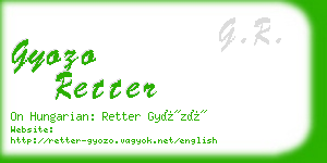 gyozo retter business card